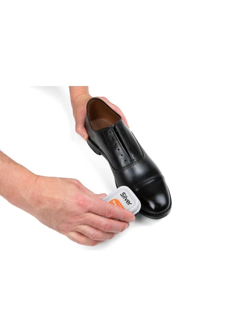 Silver Express Shoe Shine Sponge 6ml, Instant Shine Polish for Shoes, Boots & Leather Accessories, Black & Neutral - Image 2