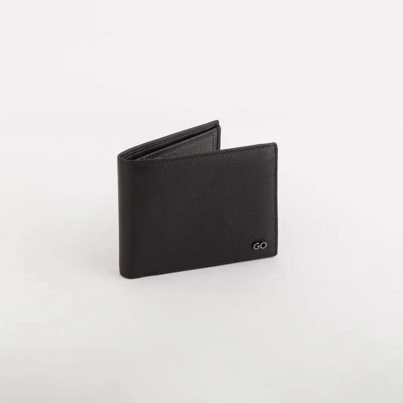 CARPISA Leather Wallet Mark Black
