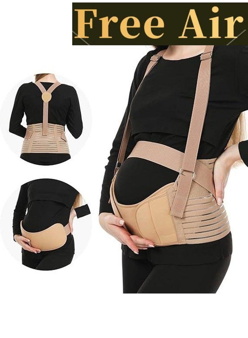 Free Air 3-in-1 Maternity Belly Band, Breathable, Comfortable, and Adjustable; Provides Abdominal Support, Tummy Lifting, and Pelvic Stability - Image 1