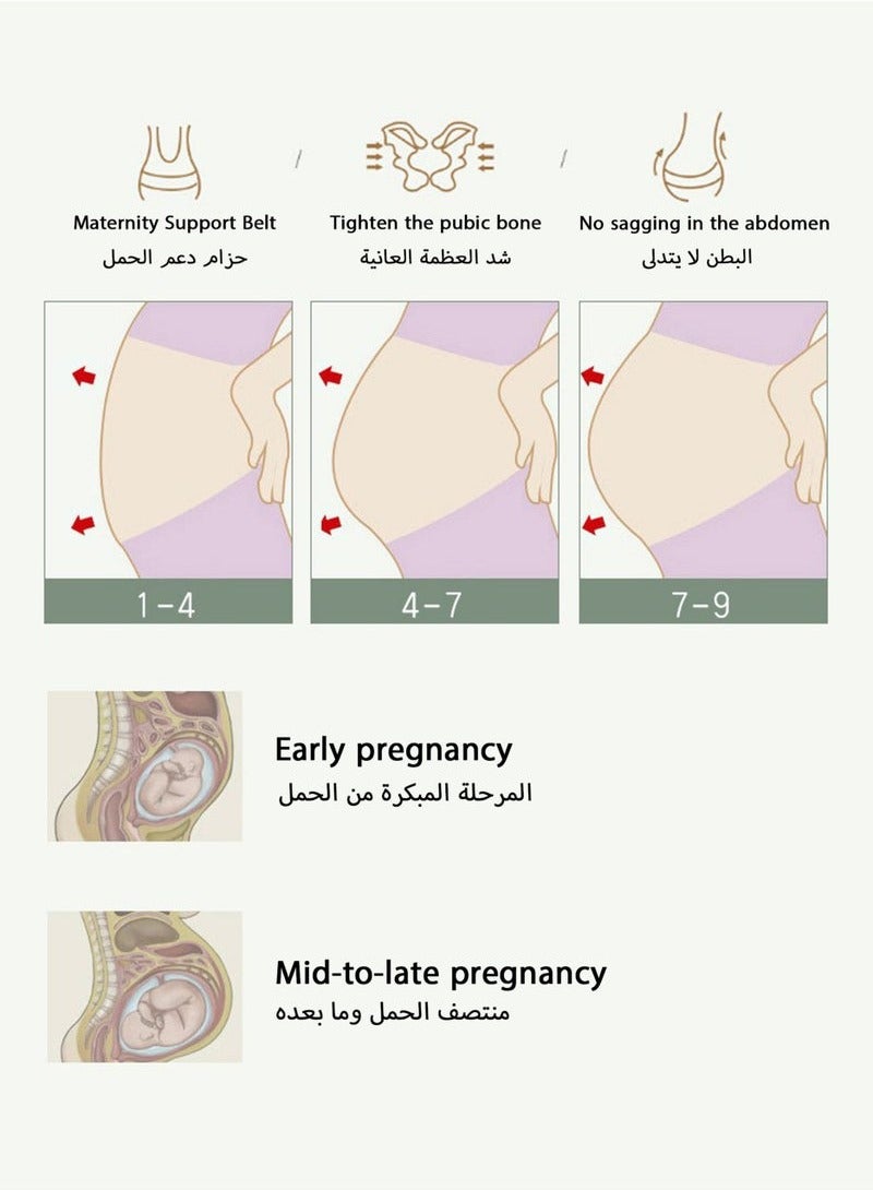 Free Air 3-in-1 Maternity Belly Band, Breathable, Comfortable, and Adjustable; Provides Abdominal Support, Tummy Lifting, and Pelvic Stability - Image 3