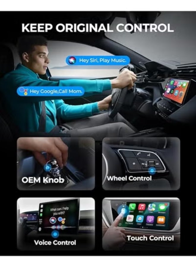 2-in-1 Wireless CarPlay & Android Auto Adapter - High-Speed Stable Connection - Plug & Play Wired to Wireless Dongle for Cars from 2017+ - Image 4