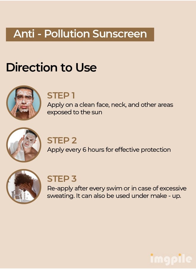 mars by GHC - Anti-Pollution Sunscreen Cream SPF 50 (PA++) - 50gm | Sun Screen Broad Spectrum UVA & UVB Protection | No White Cast, SLS-Free, Paraben-Free, 100% Vegan - Image 1