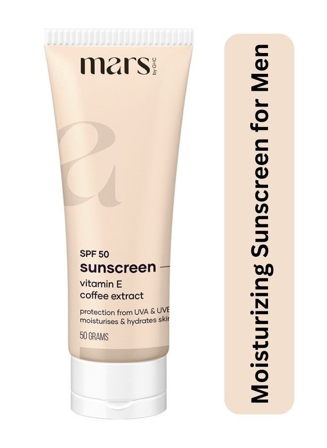 mars by GHC Anti-Pollution Sunscreen Cream SPF 50 (PA++) - 50gm | Sun Screen Broad Spectrum UVA & UVB Protection | No White Cast, SLS-Free, Paraben-Free, 100% Vegan 