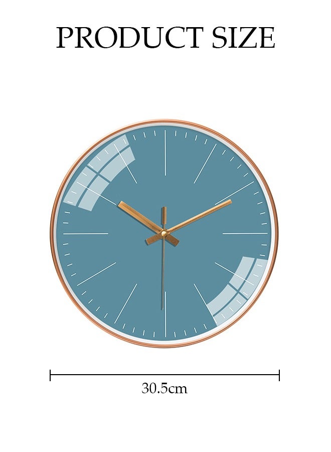 DUNISO Creative Wall Clock, 12 inch Modern Battery Operated Wall Clocks, Silent Non Ticking Small Analog Clock for Living Room, Office, Home, Bedroom, Kitchen, Bathroom  - Image 2