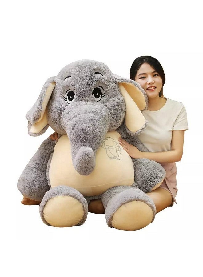 AVSHUB Soft Toy Elephant Toys Long Soft Lovable hugable Cute Giant Life Birthday Gift Babies for New Born, Girls, Boy, Home Decor (Grey) (Size 30CM) - Image 1