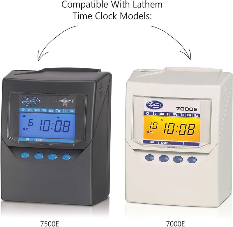 COMPUMATIC 1000 Lathem 7000E 7500E Time Clock Cards, E7 Compatible - Image 3