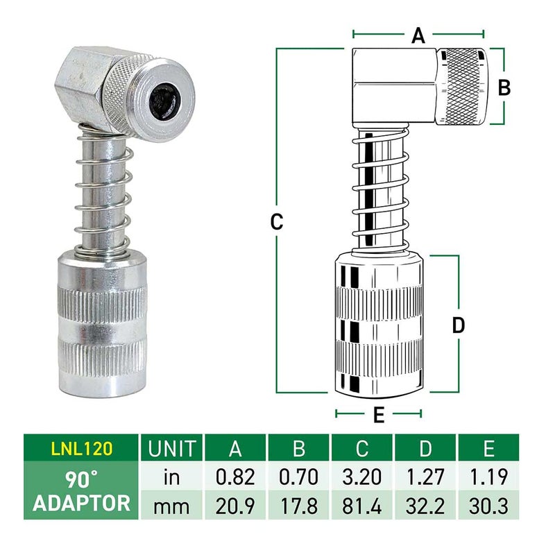 LockNLube 90 Degree Grease Coupler Adapter - Image 3
