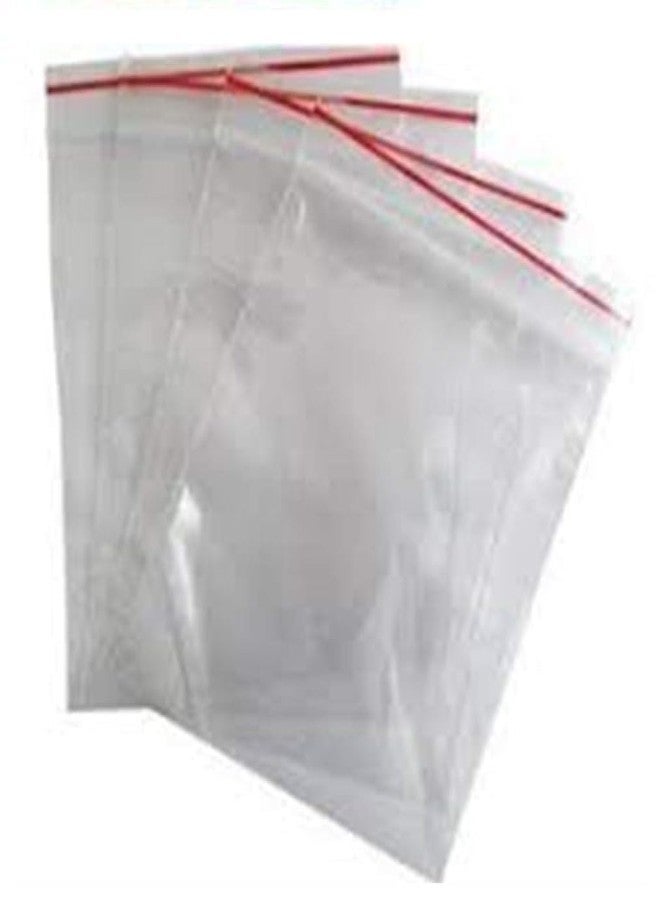 SUPERCOM Transparent Zip Lock Pouch Bags | Reusable Resealable Airtight Seal for Travel, Freezer and Refrigerator Storage | Versatile Zip Seal Bags for Packing Clothes Accessories (100 PC-5'' x 6'') - Image 1