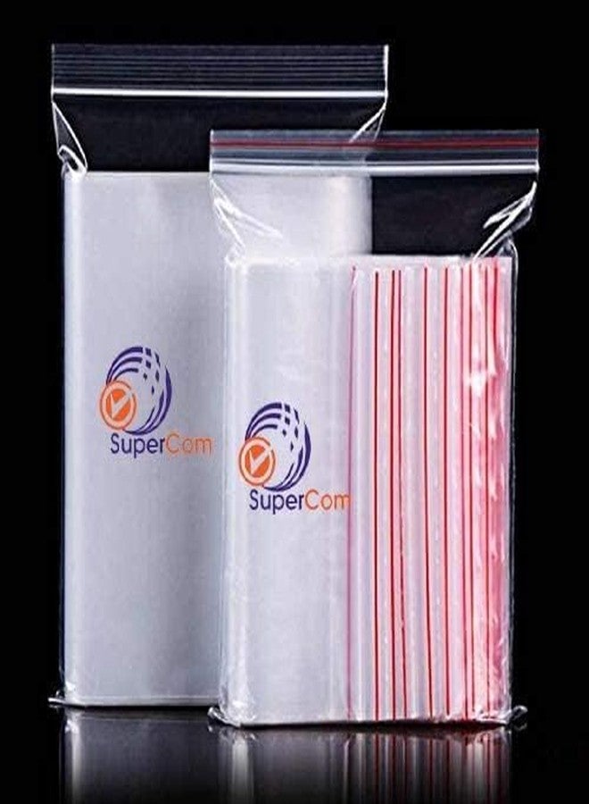 SUPERCOM Transparent Zip Lock Pouch Bags | Reusable Resealable Airtight Seal for Travel, Freezer and Refrigerator Storage | Versatile Zip Seal Bags for Packing Clothes Accessories (100 PC-5'' x 6'') - Image 4