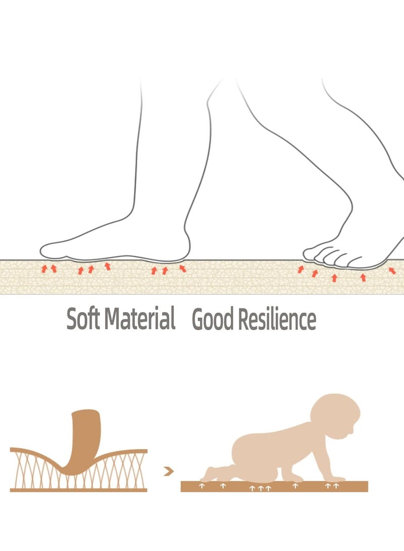 6/12/18/24  Pcs Puzzle Fitness Mat Massager Mat Eva Interlocking Foam Floor Tiles Puzzle Mat For Children Tiles Foam Baby Play Mat For Home Gym Home Gym Equipment Mat Non-Slip Floor Mat (Grey) - Image 5