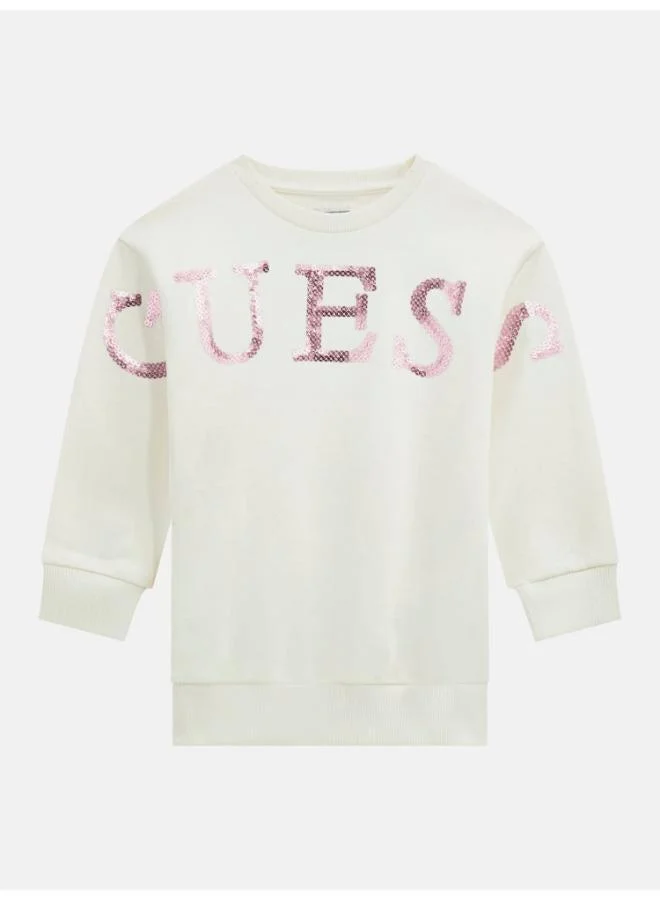 GUESS Kids Sequins Logo Dress Girls