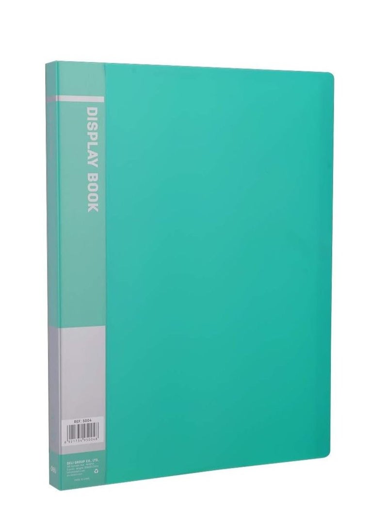 60-Pocket A4 Display Book File Green