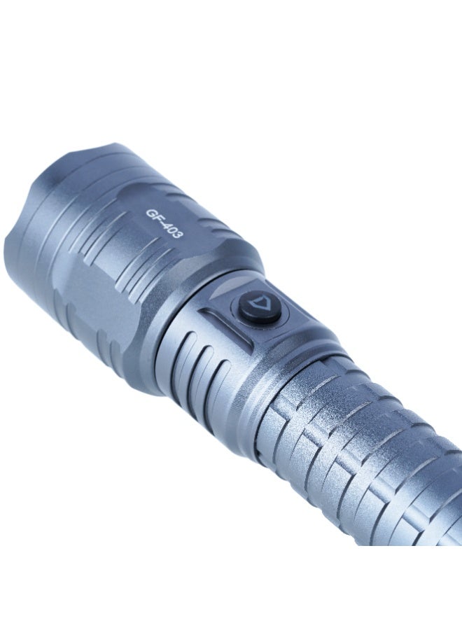 GREYFOX GREY FOX Rechargeable Flashlight 30W Laser LED Torch with Zoom Function, 3000 Lumens & Type-C Charging - Image 3