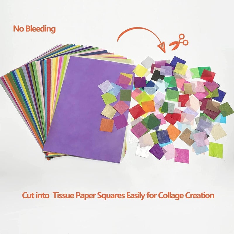 Simetufy 360 Sheets 36 Multicolor Tissue Paper for Gift Bags, 11.5" x 8" Small Gift Wrapping Decorative, Art Rainbow Tissue Paper Bulk for Crafts Floral Birthday Party Festival Flower Pom Pom - Image 3