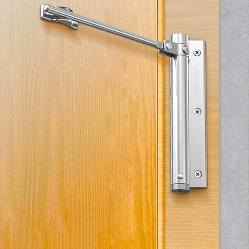Solitude Automatic Door Closer, Adjustable Spring Storm Door Closer, Heavy Duty Safety Spring, Built-in Lock, Perfect for Indoor & Outdoor Doors, Offices, Soft Closing Door (Pack of 1) - Image 1