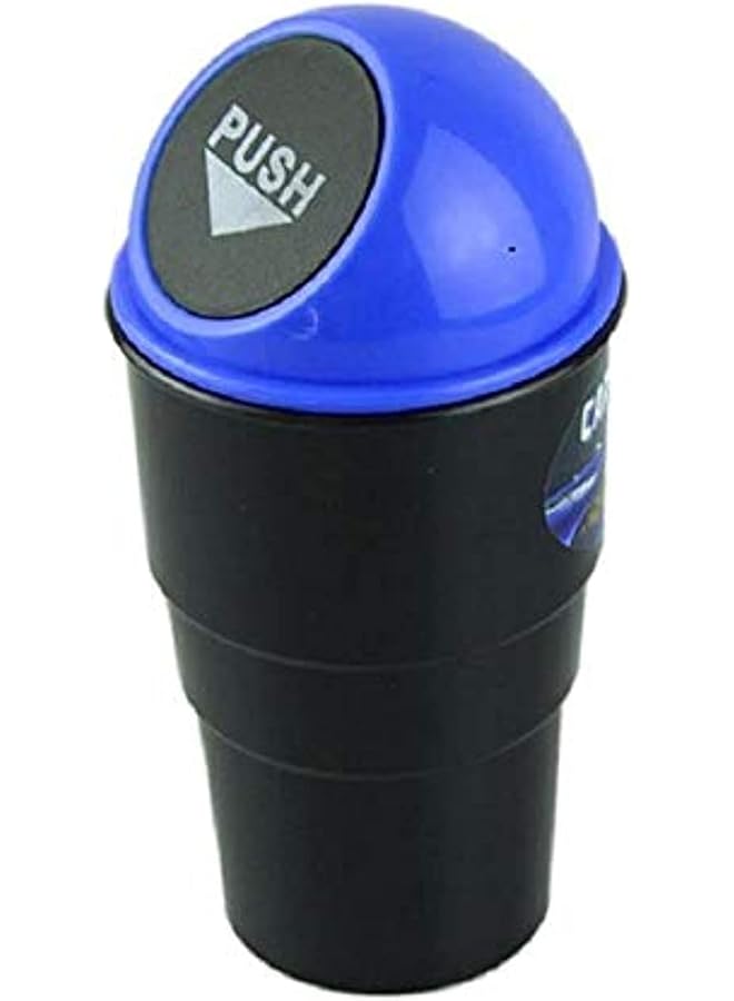 الكبريت سلة مهملات صغيرة بغطاء لحامل أكواب السيارة | قابلة للغسل، مناسبة للمطبخ والمكتب، وحامل غبار صغير، وصندوق قمامة