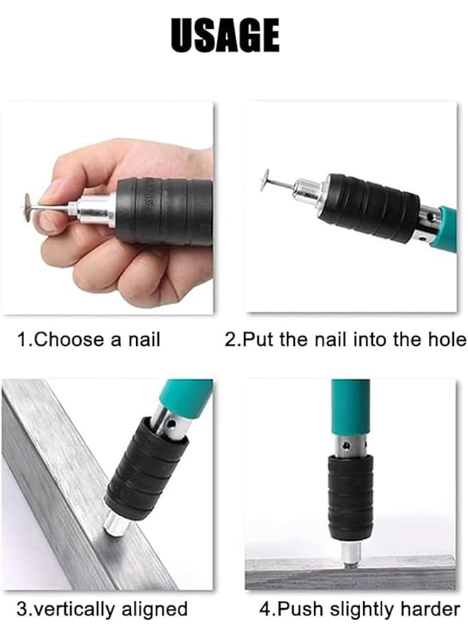 erorex Nail Wall Fastening Tool Portable Home Fit Up Metal Plate Nailer Multi Function Wall Fastening Tool Labor Saving Nails Machine External Sponge Soundproof Cover Effectively Reduci - Image 3