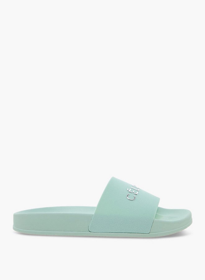 Celeste Women's Logo Detail Slip-On Slides - Image 1