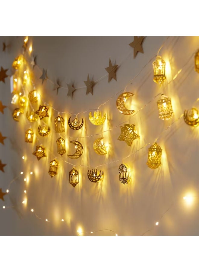 A Set of Warm Golden LED Ramadan Lights - Image 3