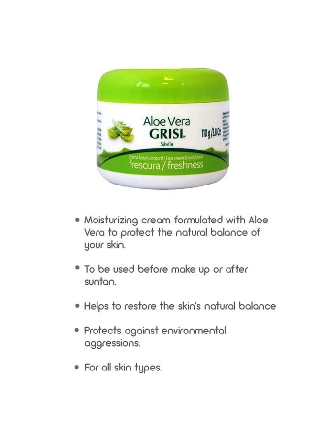 Grisi Aloe Vera Face Cream & Body Lotion Freshness, 3.8 oz (Pack of 2) - Image 4