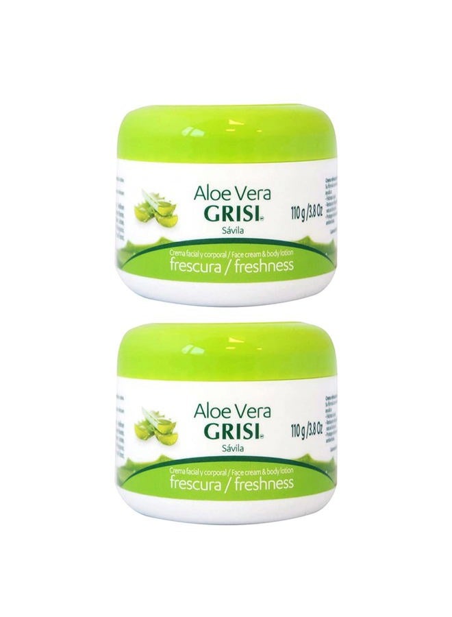 Grisi Aloe Vera Face Cream & Body Lotion Freshness, 3.8 oz (Pack of 2) - Image 1