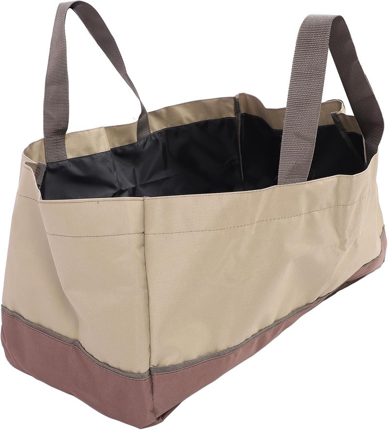 Firewood Carrier Bag, Heavy Duty 600D Oxford Fabric, 60x30x30cm with Reinforced Handle - Large Capacity, Foldable Design, Perfect for Camping and BBQ Fire Pit - Image 4