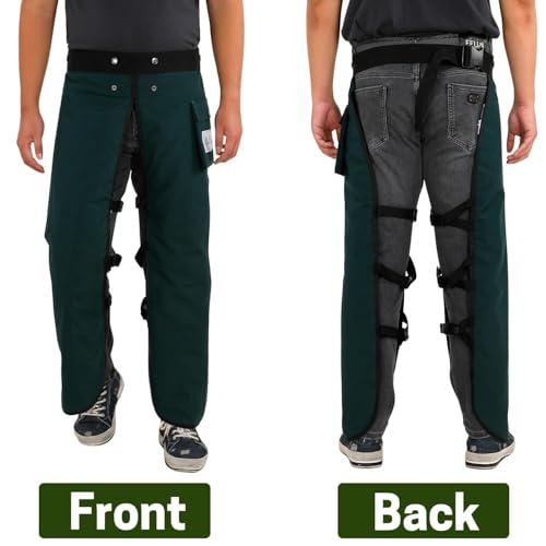 ZELARMAN Chainsaw Chaps Apron 8-Layer Wrap for Men/Women Loggers Forest Workers Protective Chain Saw Pants Adjustable - Image 3