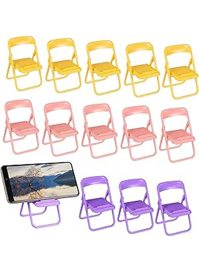 30Pcs Mini Folding Chair Phone Holders Creative Dollhouse Decoration Stable Support for Crafts and Parties Versatile Phone Stand - Image 1