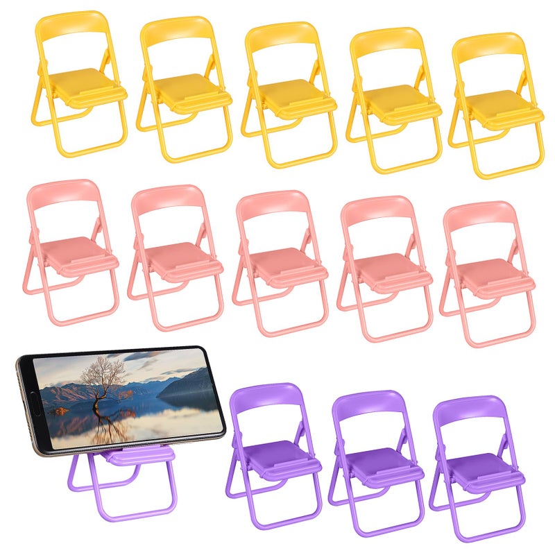 30Pcs Mini Folding Chair Phone Holders Creative Dollhouse Decoration Stable Support for Crafts and Parties Versatile Phone Stand - Image 2