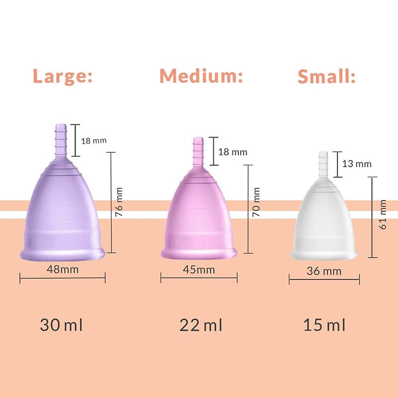 Sirona Reusable Menstrual Cup for Women (Medium) with Electric Steam Sterilizer - Pack of 2 | 100% Medical-Grade Silicone | Kills 99% Germs | Rash, Odour & Itch-Free Period Care with Quick Cleaning - Image 3
