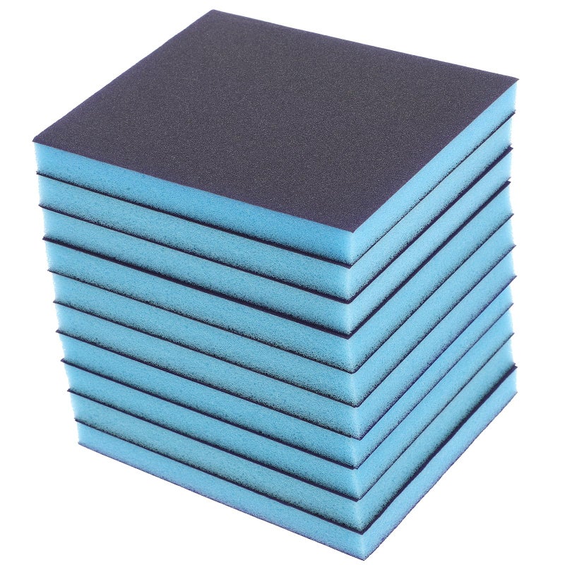 10Pcs Blue Sanding Sponge Set 800 1000 Grit Fine Abrasive Pads For Wet Dry Wood Metal Plastic - Image 2