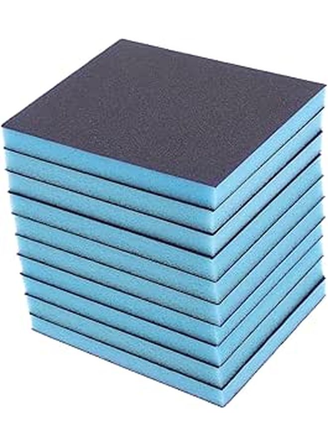 10Pcs Blue Sanding Sponge Set 800 1000 Grit Fine Abrasive Pads For Wet Dry Wood Metal Plastic - Image 1