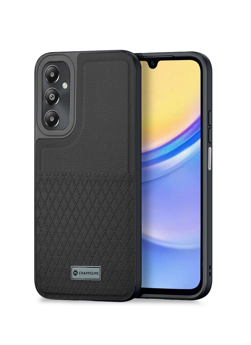 CHAPPELINE Silicone Pattern Case Cover For Samsung Galaxy a15 Black  - Image 1