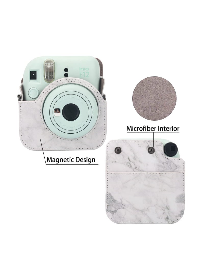 XICEN Protective Case Compatible with Fujifilm Instax Mini 12 Instant Film Camera with Accessory Pocket and Adjustable Strap  - Image 3