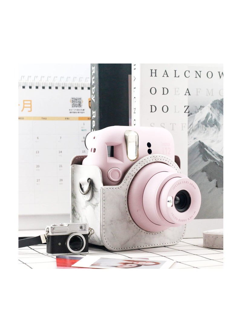 XICEN Protective Case Compatible with Fujifilm Instax Mini 12 Instant Film Camera with Accessory Pocket and Adjustable Strap  - Image 5