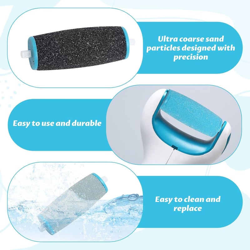 Eophmi for Scholl Pedi Replacement Rollers,12PCS for Scholl Foot File Replacement Rollers,Foot File Replacements Pads Compatible with Scholls Express Pedi Feet Files - Image 3
