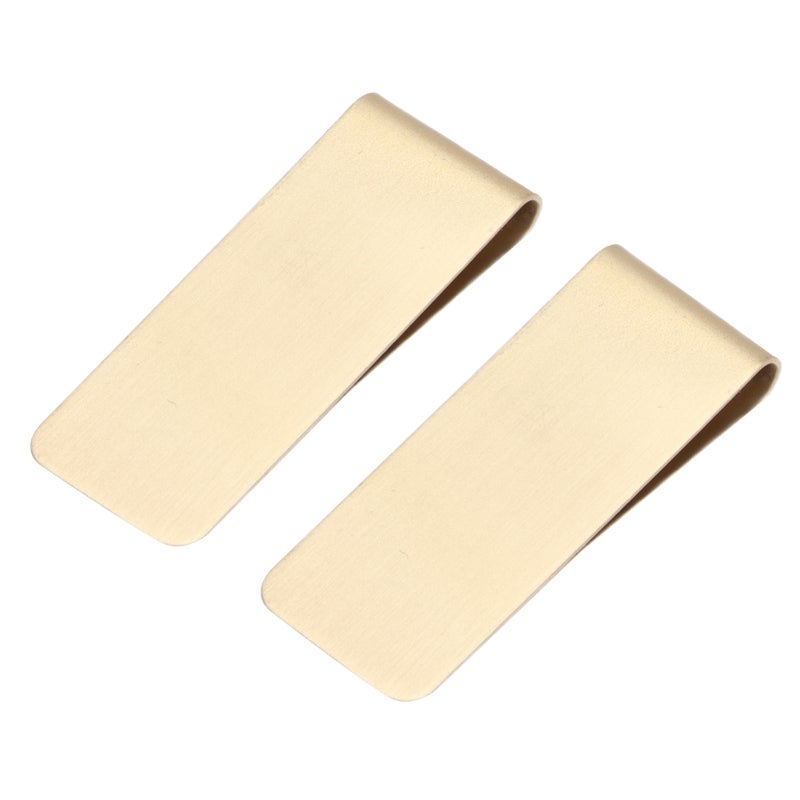 Golden Metal Money Clip: High-Quality Stainless Steel, Scratch & Dirt Resistant, Mini Credit Card Holder - Durable Non-Deformable, Portable Wallet for Men, Corporate Gifting & Party Use - Image 1