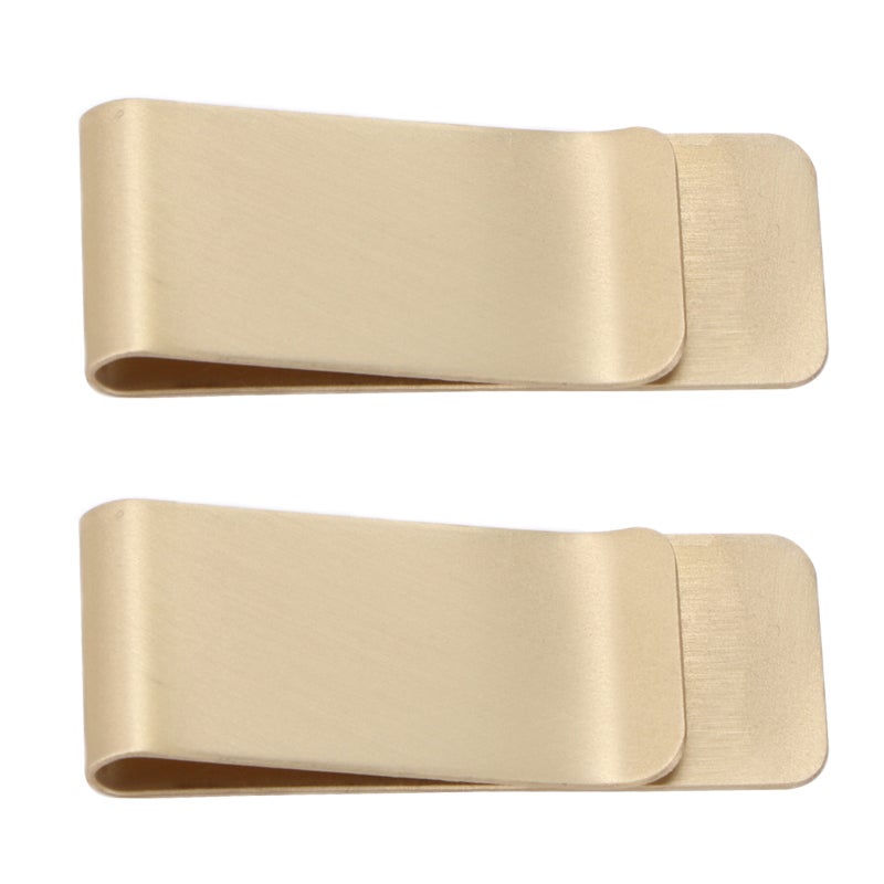 Golden Metal Money Clip: High-Quality Stainless Steel, Scratch & Dirt Resistant, Mini Credit Card Holder - Durable Non-Deformable, Portable Wallet for Men, Corporate Gifting & Party Use - Image 2