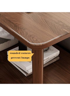 Jorunb Coffee table,Tea Table,End Table 60x30x53cm,Wood Sofa Table,Modern Minimalist Bedside Table with Storage Shelf,Rounded Corners,Coffee Table for Small Space,Bedroom, Living Room,Balcony (White)  - Image 4