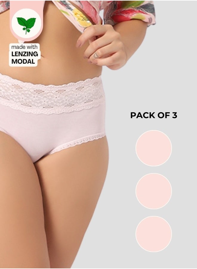 Intimate Queen Modal Bae Luxe Hipsters – Buttery Modal Bliss, Naturally Cooling | pH Balanced for Sensitive Skin (Pack Of 3)  - Image 1