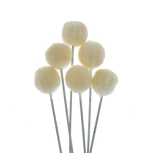 YOKIND 100 Pieces Wool Daubers Ball Brush Leather Dye Tool with Metal Handle for DIY Crafts Projects - Image 4