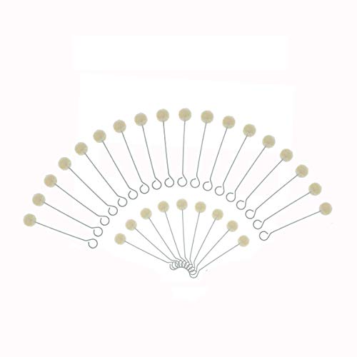 YOKIND 100 Pieces Wool Daubers Ball Brush Leather Dye Tool with Metal Handle for DIY Crafts Projects - Image 5