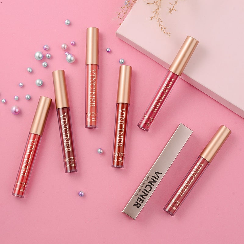 explosions 12 color lip glaze mist liquid lipstick waterproof matte non-stick Cup lasting lip gloss lip oil wholesale - Image 3