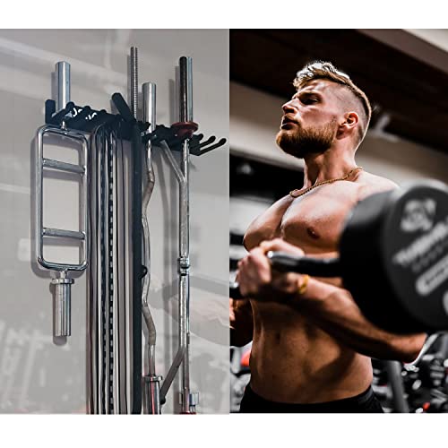 Poskad Gym Storage Rack,12 Hook Heavy-Duty Steel Gym Organizer Wall Mount Hanger for Home and Pro, Gym Accessory Storage Resistance Bands,Jump Ropes,Lifting Belt,Barbells. (24'' -12 hooks) - Image 5