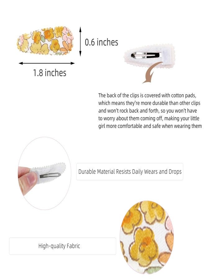 KIDOCHEESE 36PCS Baby Hair Clips Flower Patterns Toddler Hair Clips Mini Cute Baby Barrettes for Fine Hair Small Snap Clips Hair Accessories for Little Girls Infants Toddler - Image 2