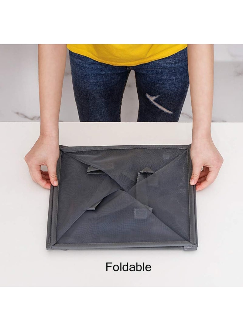 YelaJoy Laundry Bags Hamper Bag with Handles,Portable &Collapsible Dirty Clothes Mesh Basket Foldable for Washing Storage, Kids Room,Dorm or Travel (Black, Single-Layer) - Image 5