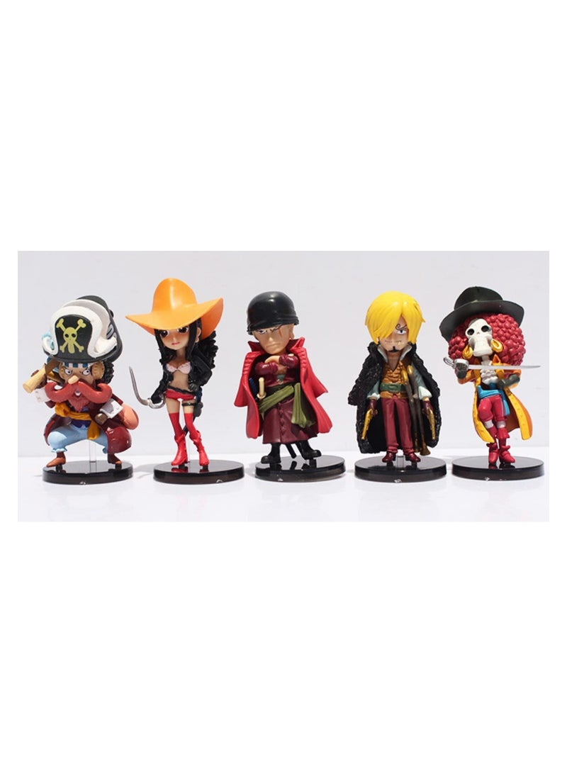 general 9 / set of nine figures of the King of Thieves fashion mini model, mini Luffy Rollo Noah Zorro Sanji chopper Frankie Nami Q version of the doll toys - Image 2