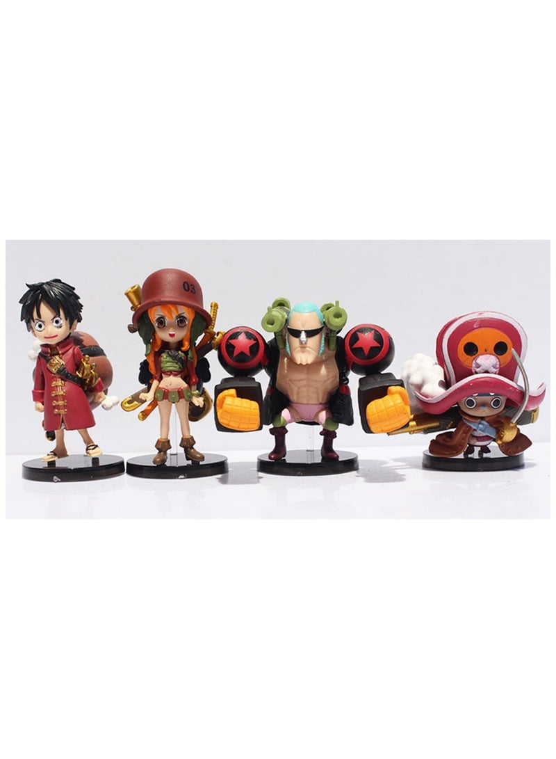 general 9 / set of nine figures of the King of Thieves fashion mini model, mini Luffy Rollo Noah Zorro Sanji chopper Frankie Nami Q version of the doll toys - Image 3