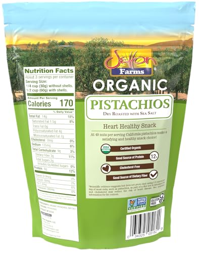 Setton Farms Premium Organic Pistachios, Dry Roasted With Sea Salt, 7 Oz Resealable Bag - Image 2