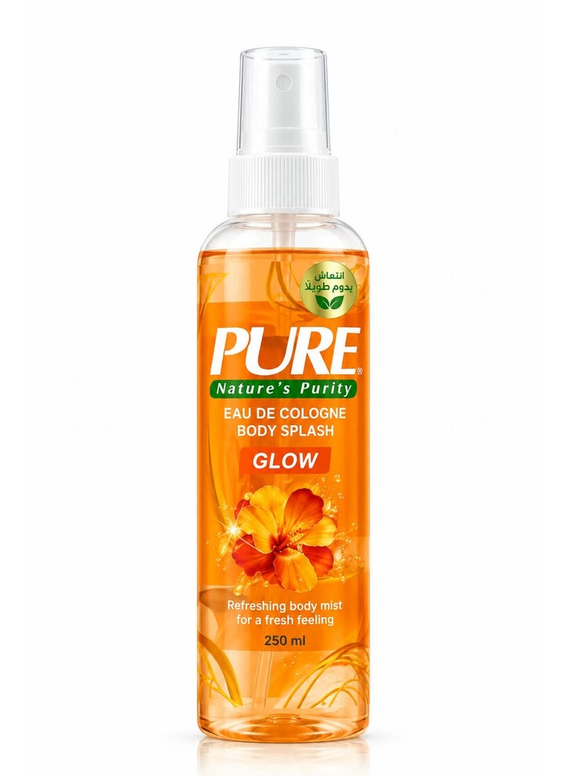 Pure Nature's Purity Glow Eau de Cologne Body Splash for Women, Refreshing Body Mist, 250ml